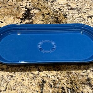 Fiesta Oblong Blue Bread Plate Serving Tray